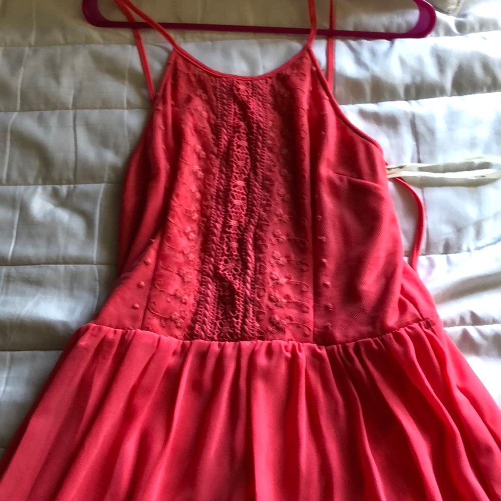 coral maxi dress